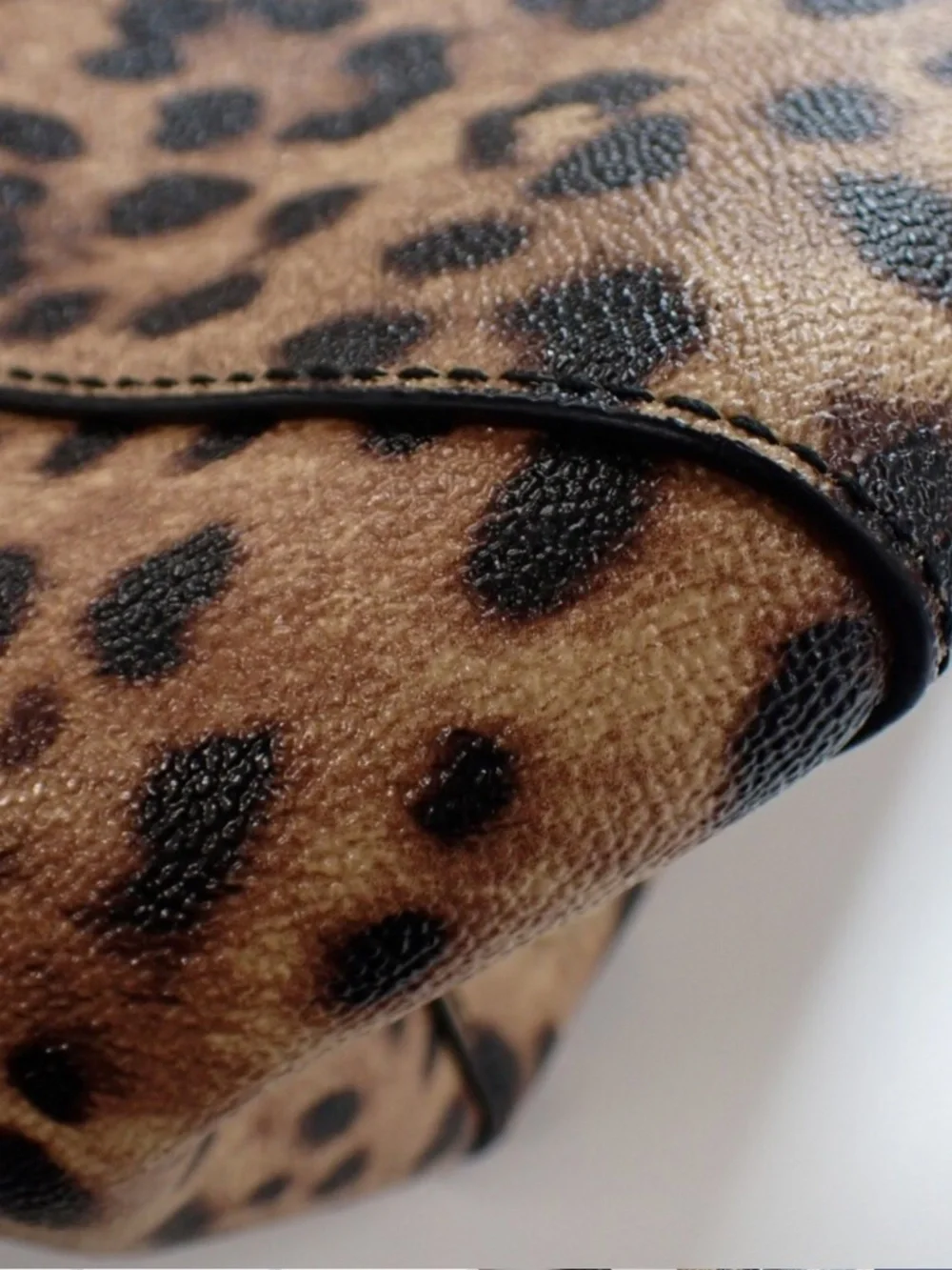 Dolce & Gabbana Leopard Print Large Tote Bag Black Leather - Picture 11 of 17